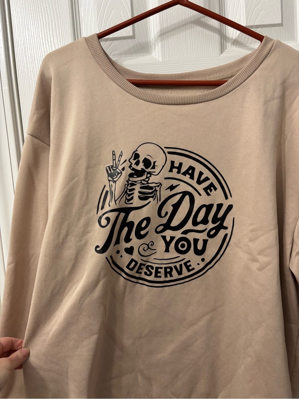 Shein Curve Women’s Plus Size 3X Have The Day You Deserve Pullover Crewneck - Picture 4 of 6